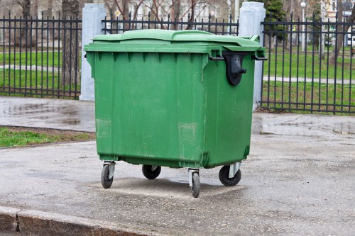 Builders skip container on a Northolt construction site